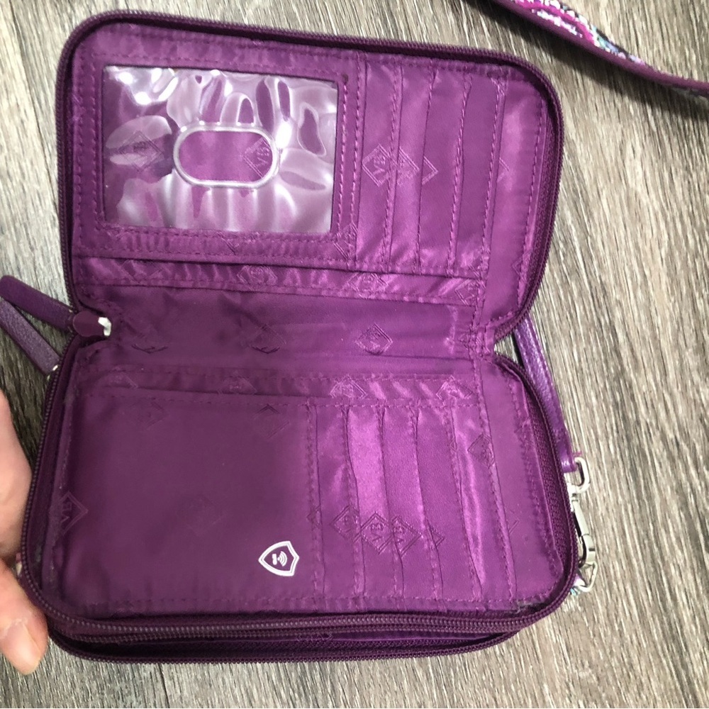 Vera Bradley Purple/Lavender Medallion Tote & RFID All-In-One Crossbody Set - Picture 11 of 13